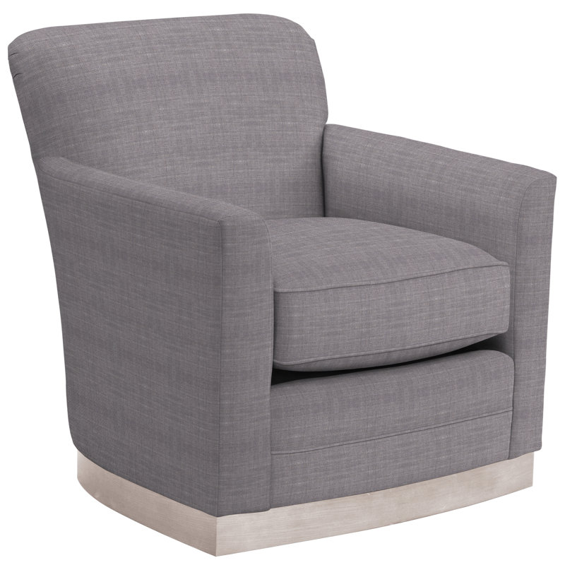 Michael Weiss 30.5"Paris Swivel Chair, Nomad Slate Crypton® Chenille, Dove Gray