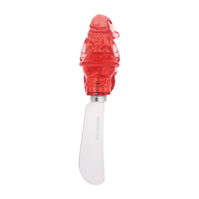 Santa Claus Transparent Polyresin Cheese Spreader, S4