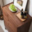 Commode d'appoint style rétro en noyer noir