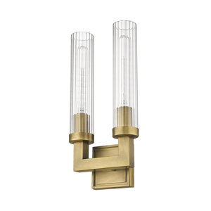 Marquetta 2 - Light Dimmable Rubbed Brass Candle Wall Light