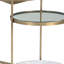 Table de bout ronde en fer 24 po avec tablette
