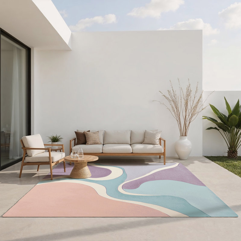 Tapis intérieur et extérieur SkyBond Ripple, Rectangle 1 pi 6 po x 2 pi 6 po
