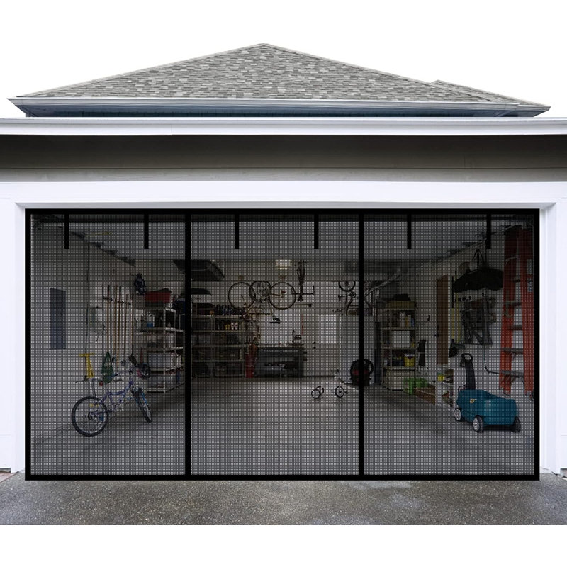 Moustiquaire de porte de garage de 16 x 7 pieds pour garage double