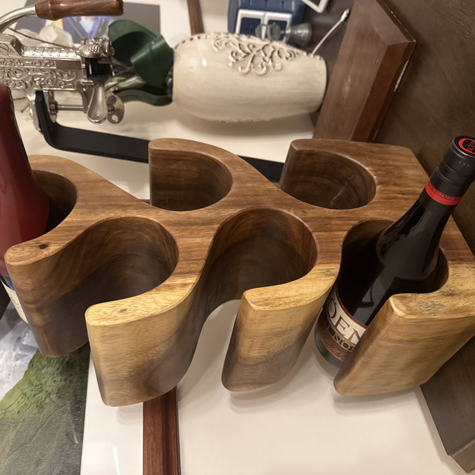 Wood Wine Rack - 39.4'' H x 10'' W x 7'' D