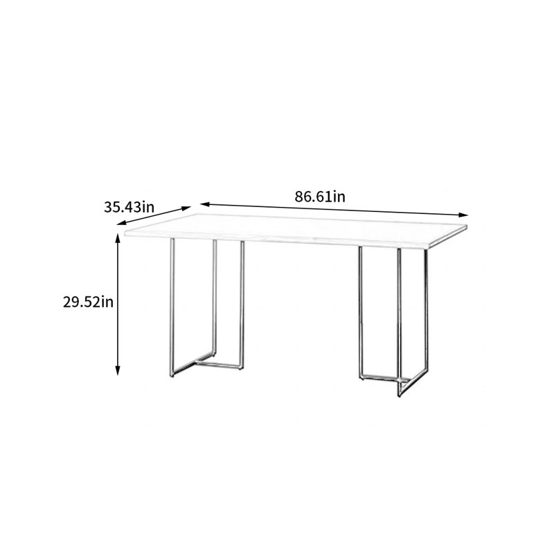 Table de salle à manger Melynn, L 35,43 po x L 86,61 po