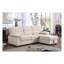 Canapé d'angle convertible réversible Kipling de 97,5 po en velours beige avec méridienne de rangement-1154991493-1154991494