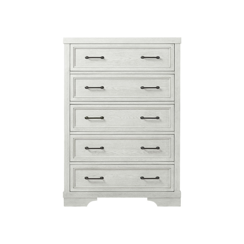 Commode 5 tiroirs Danbury, Colombe blanche