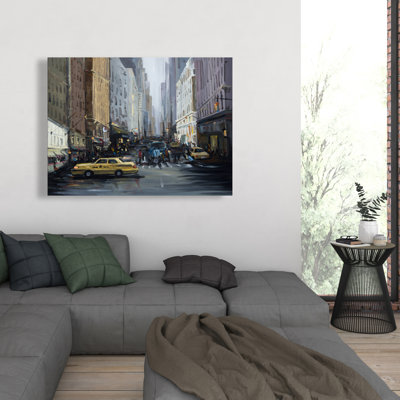 In the city - Gray Canvas for Home Decor | Stylish Art