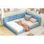 Lit plateforme double tapissier avec hublots, bleu - pour la décoration de la chambre à coucher-1166656437-1166656439