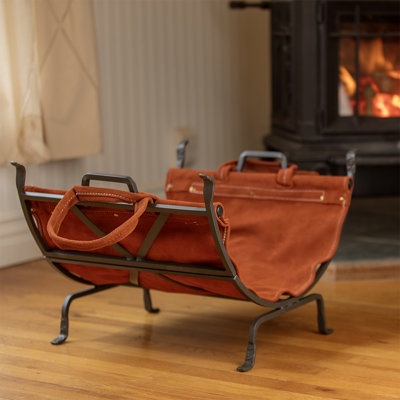 Abianna 9'' W Metal Log Rack