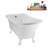 58" Streamlin Clawfoot Tub,Tray,Drain, Clawfeet-101628931-102219864