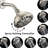 Brushed Nickel 6-Setting Shower Head - 4.72", High , , 1.8 Gpm Flow, Simple Mounting 4.72" 6 Settings, Clog, Gpm,-121690611