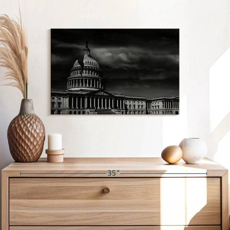 Lilie US Capitol Monochrome, 8" H x 12" W
