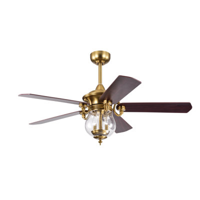 Ventilateur de plafond 52 pales standard 52 po avec télécommande et éclairage inclus