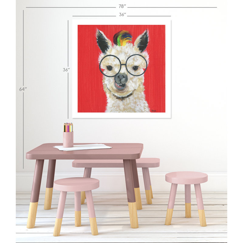 «Rolled Llama Rockstar», impression sur papier, H 36 po x l 36 po x P 1 po