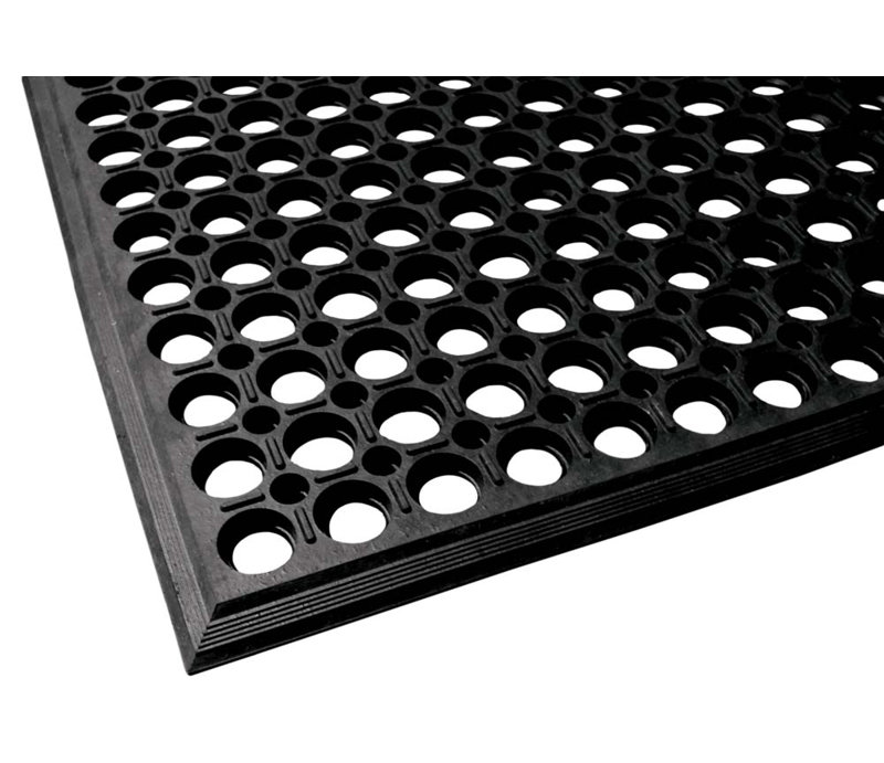 Rapoza Solid Color Water Resistant Non-Skid Kitchen Mat, Rectangle 3' x 10'
