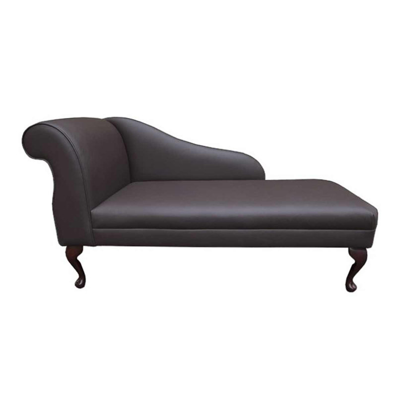 Upholstered Chaise Lounge, Black, Gray