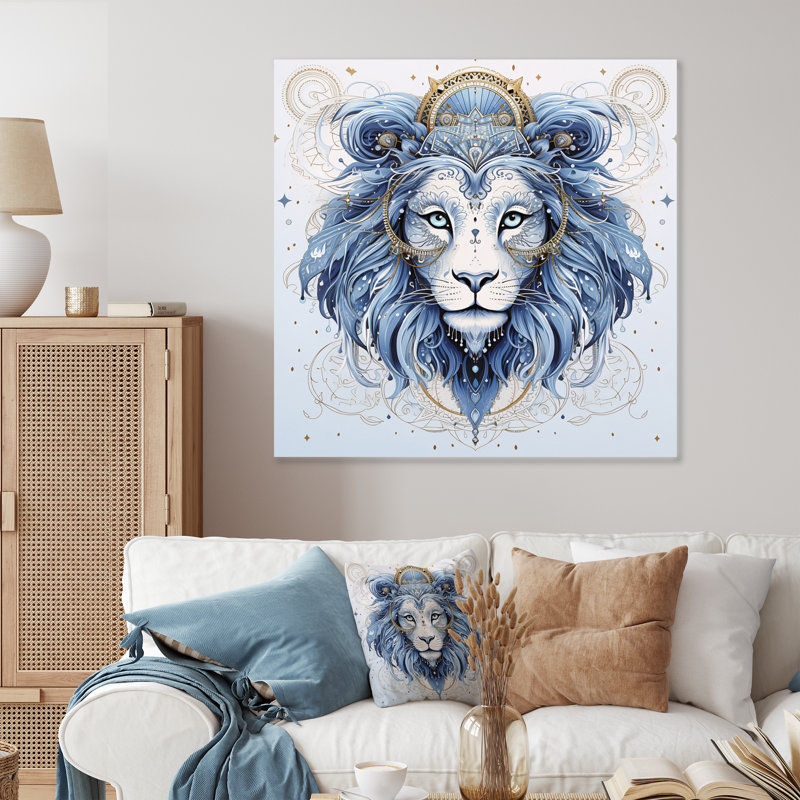 Signe du zodiaque Lion - impression sans cadre sur métal, H 29 po x l 29 po x P 1 po