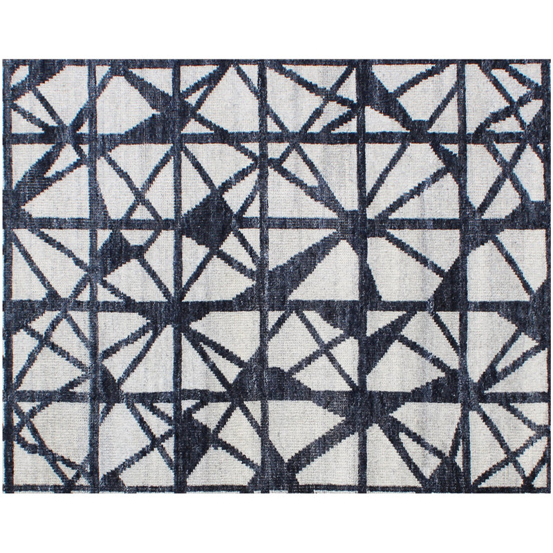 Matric Handmade Geometrical Wool Area Rug 8' x 10' ft.