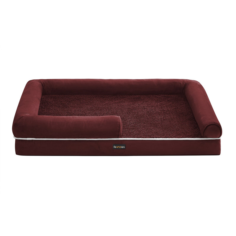 120x85x20cm Polyester Pet Bed, Berry Red