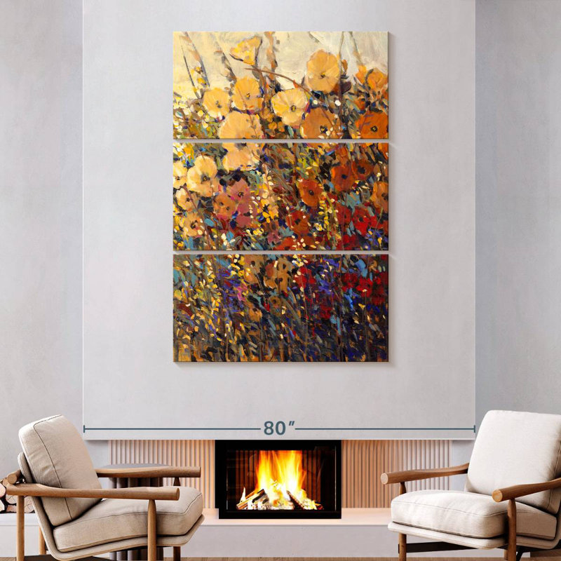 Harnek, fleurs lumineuses et audacieuses II, H 74 po x l 48 po