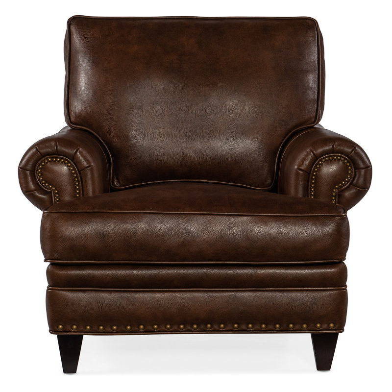 Carrado Armchair, Alpine Cloudy Genuine Leather