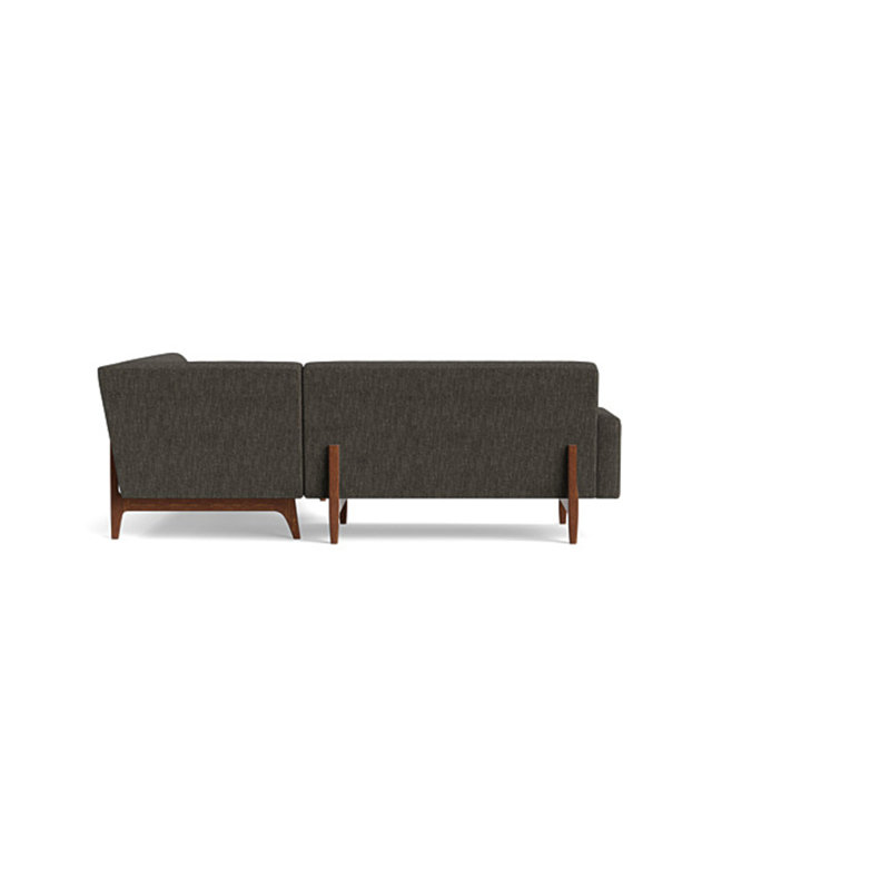 Tyler Sectional With Bumper (95" X 95"), Performance Weave - Onyx, Right Hand Facing