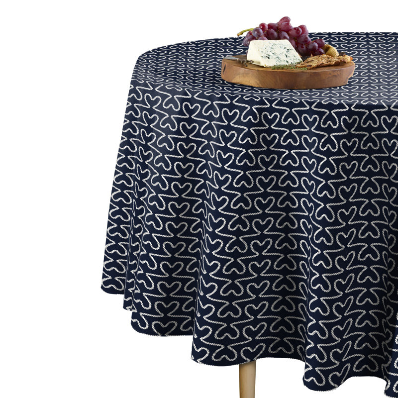 Gundolf Geometric Round Tablecloth, 90" x 90"