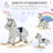 Qaba Kids Rocking Horse for Toddler 3-5, Plush Ride on Horse Wooden Rocker with Realistic Sounds, Gray