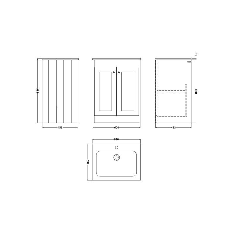 Ashwick Single Bathroom Vanity with Sits On Furniture Basin