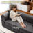 Boneless 4-in-1 Folding Convertible Sofa Bed, 78 Inch Faux Leather Boneless Couch, Loveseat Sleeper with Pull Out Bed, Floor Sofa Modular Futon Teddy Sofa for Living Room Bedroom Lounge-1003312488-1003312404