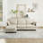 L-Shaped Modular Sofa with Detachable Storage Armrest