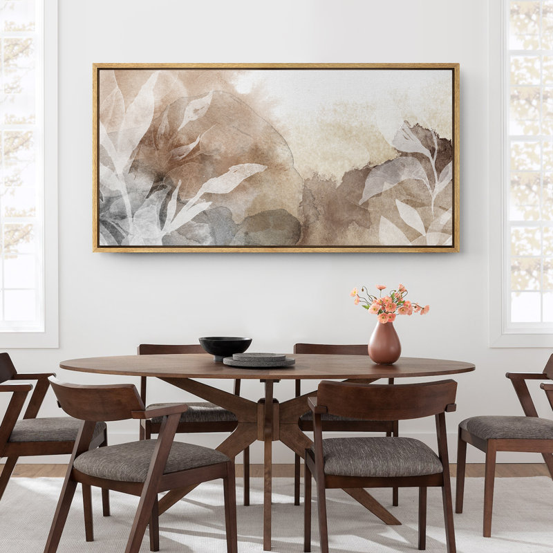 Grande impression sur toile encadrée, reproduction florale abstraite pour décoration intérieure moderne, H 30 po x l 60 po
