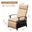 Chaise longue d'extérieur réglable en métal pour fauteuil inclinable avec dossier rabattable, angle réglable, coussins amovibles, support 350 lb