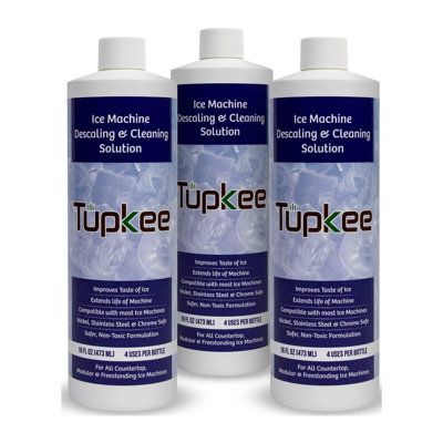 Nettoyeur et détartrant pour machine à glaçons Tupkee, paquet de 3, 16 oz liq., Sans nickel, acier inoxydable et chrome