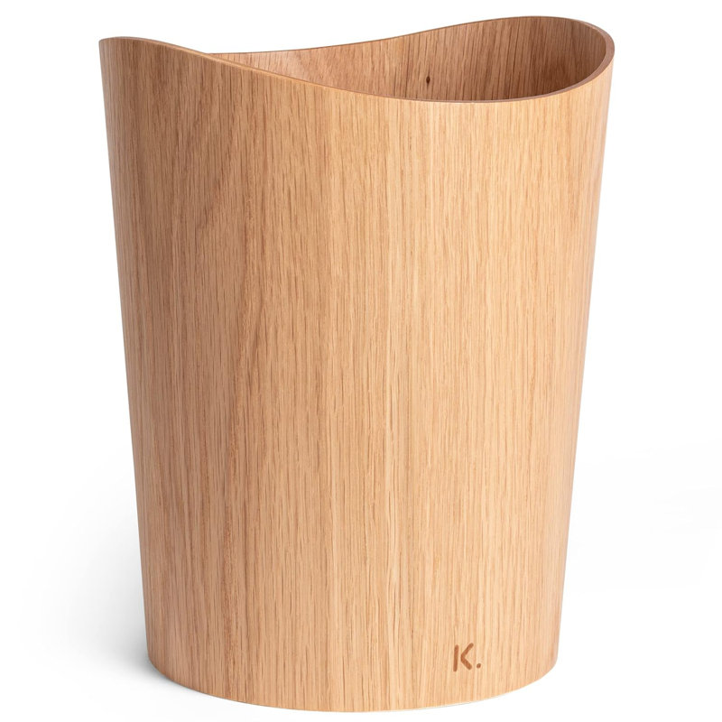 Manufactured Wood Open Waste Bin - 9L, Oak