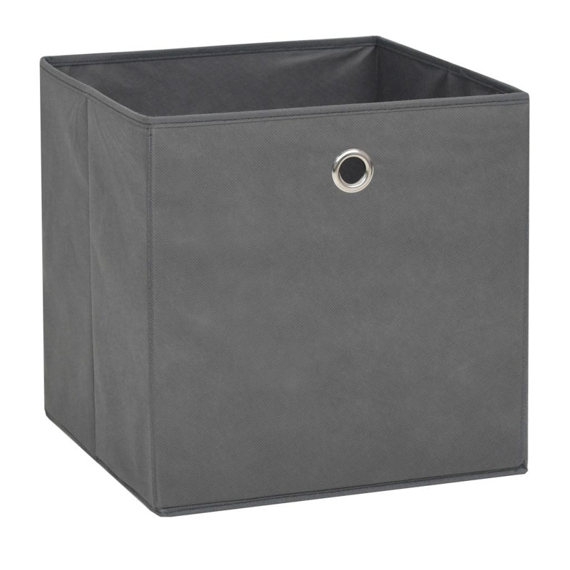 Symple Stuff Fabric Decorative Bin, Grey