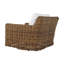 Montauk Swivel Lounge Chair In Rollo Fabric With No Welt