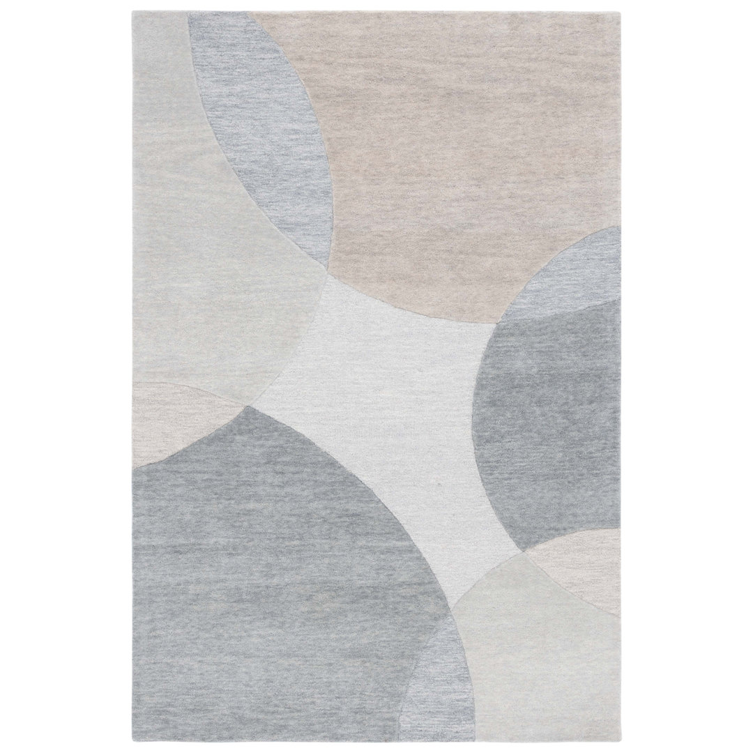 Chatham Hand Tufted Wool Cotton Geometric Rug in Gray Safavieh Rug 