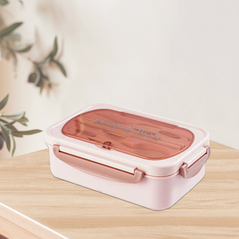 Boîte à bento 3 compartiments, Rose