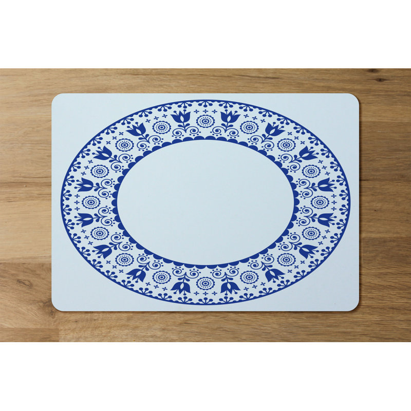 Ardzruni Polyester-Coated Hardboard Floral Rectangle Placemat