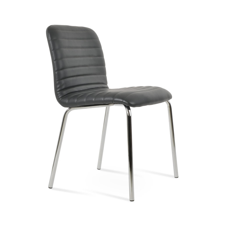 Chaise en métal Isa, Gris