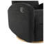 Fauteuil inclinable noir pivotant pivotant avec rotation à 360 degrés et base en bois massif-756511054