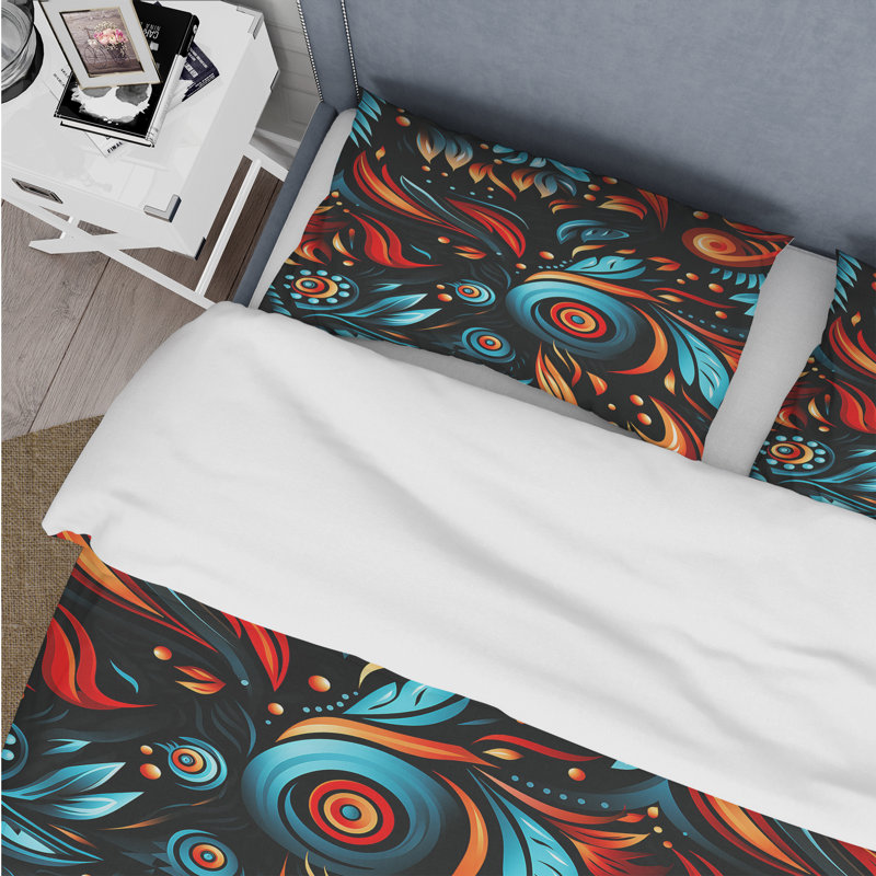 Ensemble de housse de couette à motif cachemire Tribal Essence, Housse de couette simple + 1 taie décorative stan