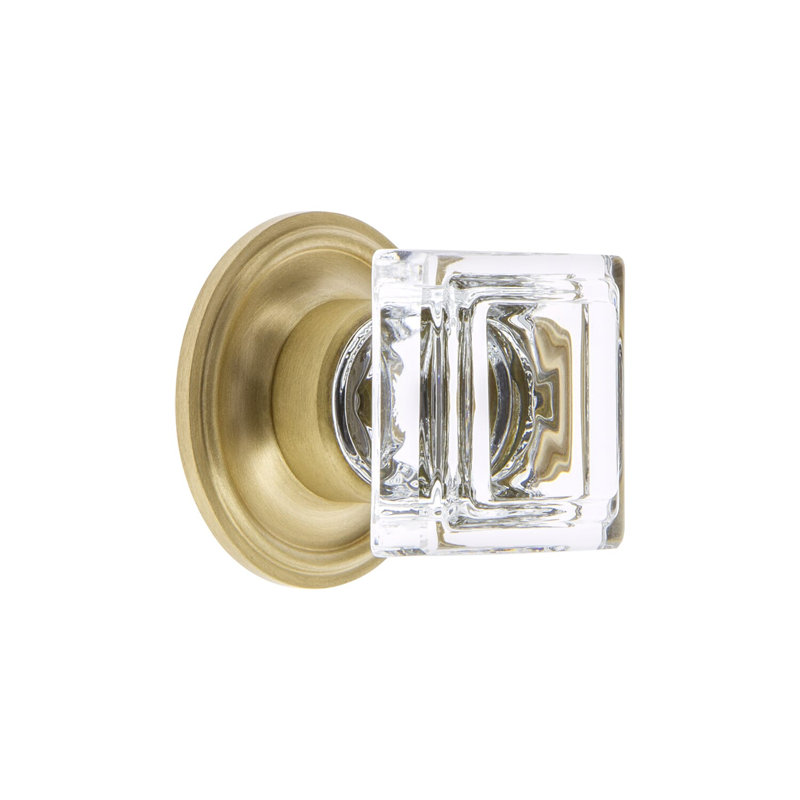 Carré Square Knob, Satin Brass