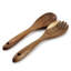 Assortiment de 6 outils de cuisine brun foncé en bois d'acacia