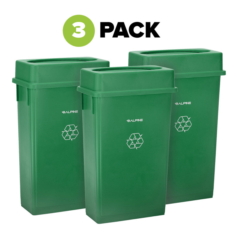 Poubelle en plastique 23 gallons, Vert