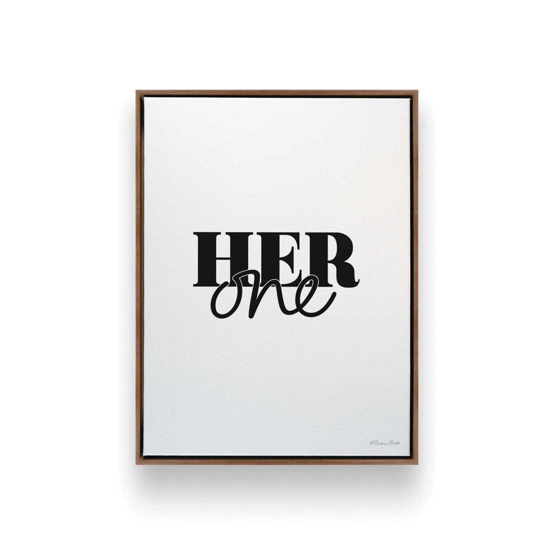 «Her One» par Susan Ball, reproduction d'art, L 24 po x H 32 po, Brun, Toile avec cadre