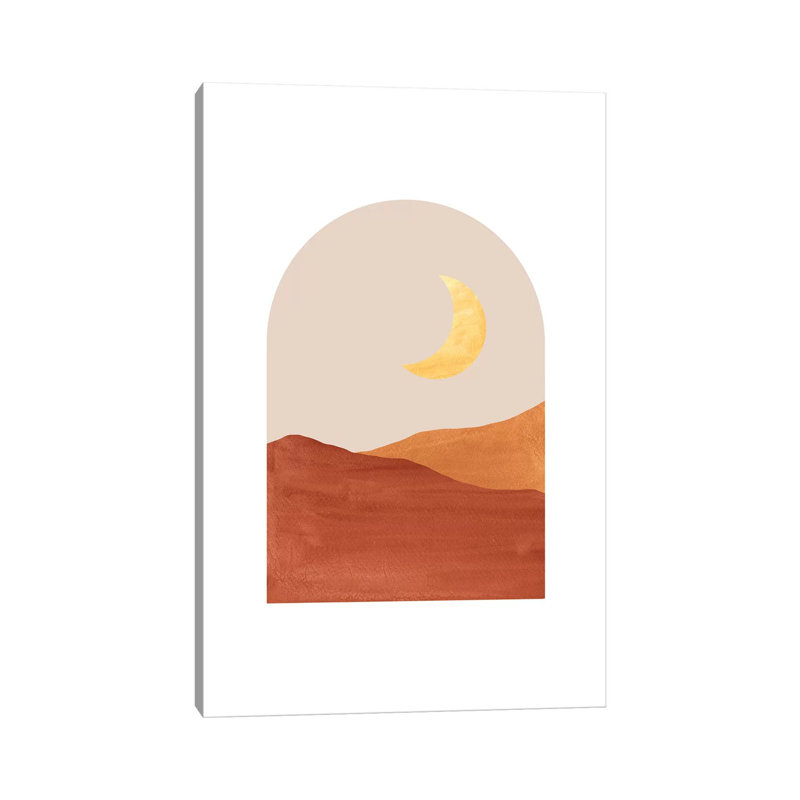 Abstract Night Landscape by Whales Way - Wrapped Canvas Painting, 45.72cm H x 30.48cm W x 1.91cm D