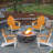 Rakesh HDPE Folding Adirondack Chair-2092843315